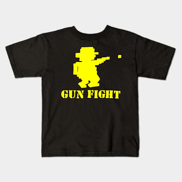 Gun Fight Kids T-Shirt by Colonel JD McShiteBurger